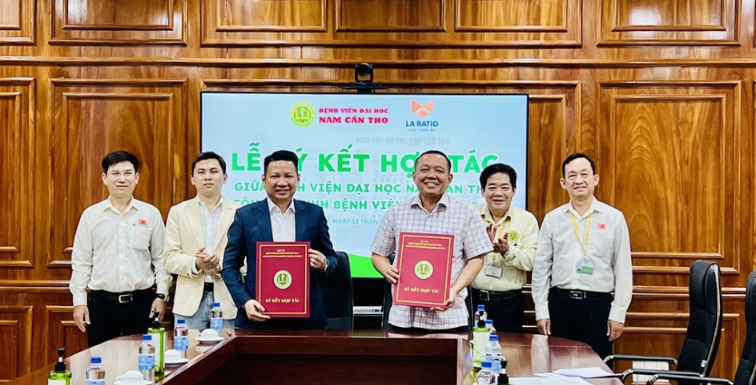 Lễ ký kết hợp tác giữa La Ratio và Bệnh viện Đại học Nam Cần Thơ thành lập Trung tâm thẩm mỹ DNC - La Ratio