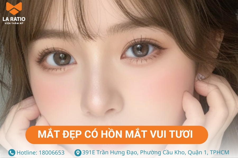 Đôi mắt đẹp là đôi mắt sáng, tinh anh với hồn mắt tươi vui và cuốn hút