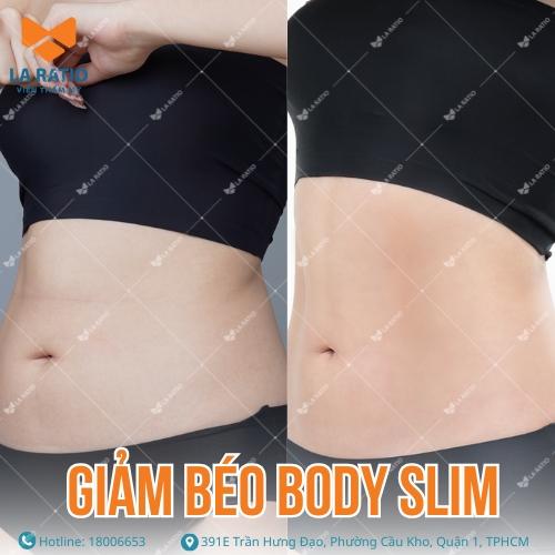 hình ảnh trước và sau khi giảm béo body slim tại la ratio