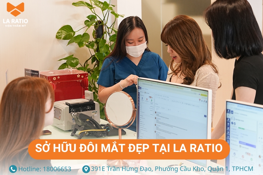 Sửa mắt đuôi cá - sở hữu đôi mắt 2 mí to tròn tại La Ratio