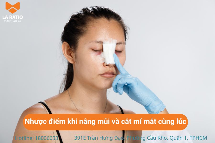 Nhược điểm khi nâng mũi và cắt mí mắt cùng lúc
