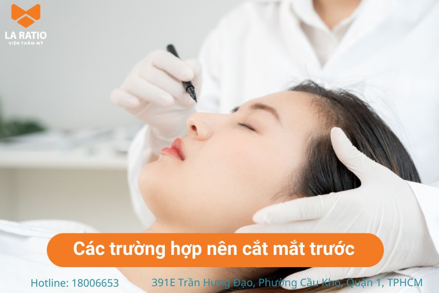 Những trường hợp nên thực hiện cắt mí trước khi nâng mũi