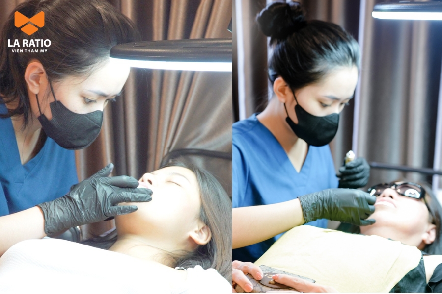 Phun môi màu hồng cánh sen đẹp, lên màu chuẩn tại Viện thẩm mỹ La Ratio Phun môi màu hồng cánh sen đẹp, lên màu chuẩn tại Viện thẩm mỹ La Ratio