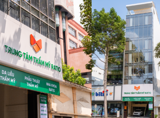 mặt trước tòa nhà Trung Tâm Thẩm mỹ Ratio